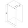 Mexen Kioto-F sprchová stěna Walk-in s rámem 130 x 202 cm, grafit 8 mm, gun gray kartáčovaný - 800-130-104-66-40