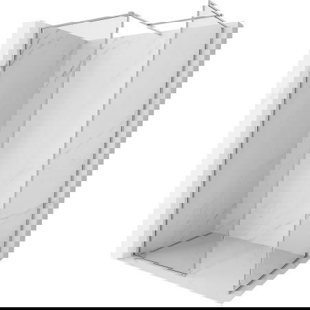 Mexen Kioto-F sprchová stěna Walk-in s rámem 180 x 80 cm, transparentní 8 mm, chrom - 800-180-202-04-00-080