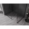 Mexen Kioto-F sprchová stěna Walk-in s rámem 180 x 80 cm, transparentní 8 mm, černá - 800-180-202-04-70-080