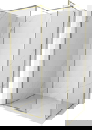 Mexen Kioto-F sprchová zástěna Walk-in s rámem 150 x 100 cm, transparentní 8 mm, zlatá - 800-150-202-04-50-100