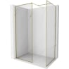 Mexen Kioto-F sprchová stěna Walk-in s rámem 170 x 115 cm, transparentní 8 mm, zlatá - 800-170-202-04-50-115