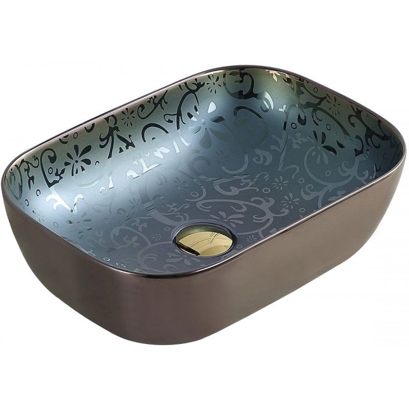 Mexen Rita umyvadlo na desku 45 x 32 cm, zelené - 21084556