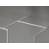 Mexen Kioto-F sprchová zástěna Walk-in s rámem 170 x 110 cm, průhledná 8 mm, kartáčovaný nikl - 800-170-202-04-97-110