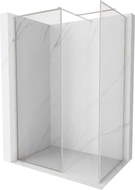 Mexen Kioto-F sprchová zástěna Walk-in s rámem 170 x 110 cm, průhledná 8 mm, kartáčovaný nikl - 800-170-202-04-97-110