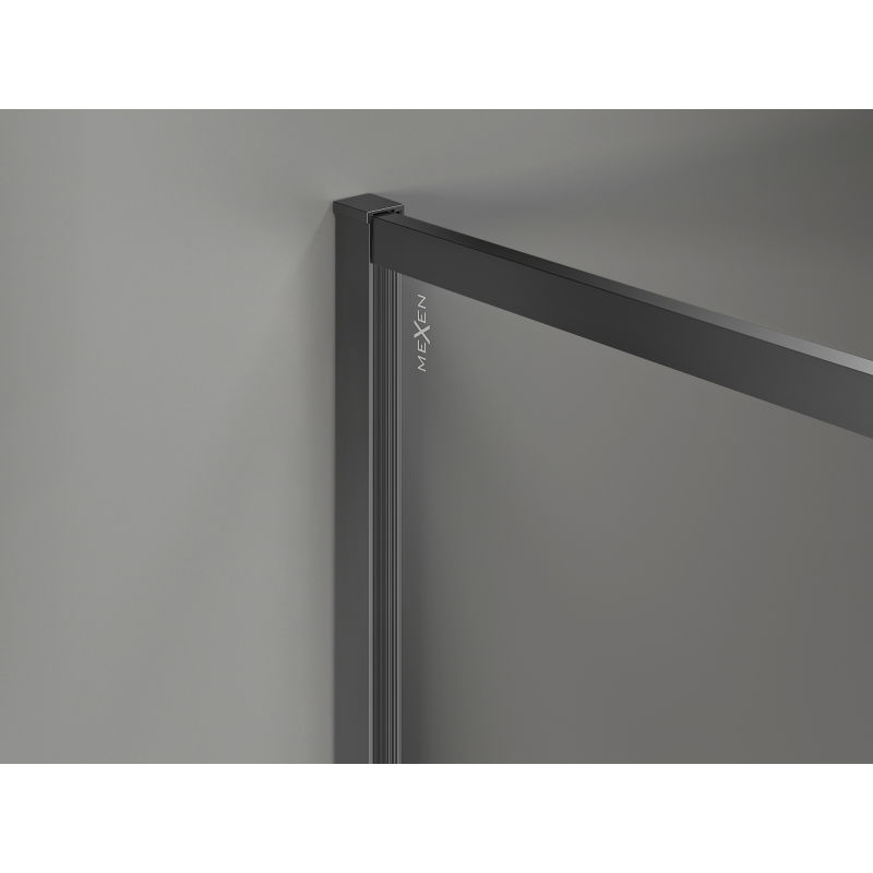 Mexen Kioto-F sprchová stěna Walk-in s rámem 130 x 75 cm, průhledná 8 mm, gun metal - 800-130-202-04-95-075