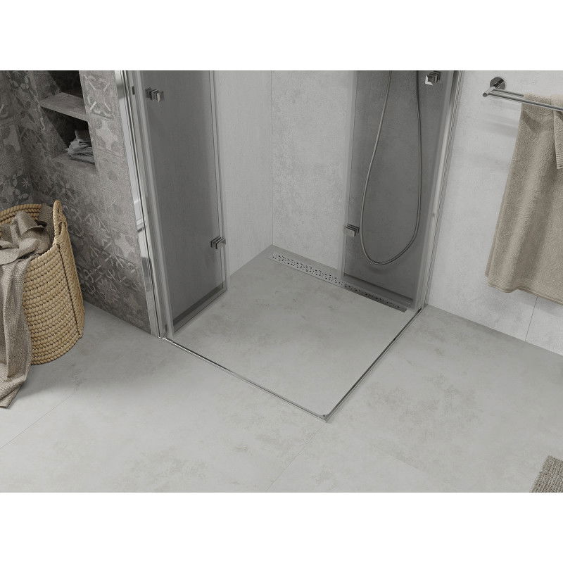 Mexen Lima Duo skládací sprchový kout 100 x 100 cm, transparentní, chrom - 856-100-100-02-00