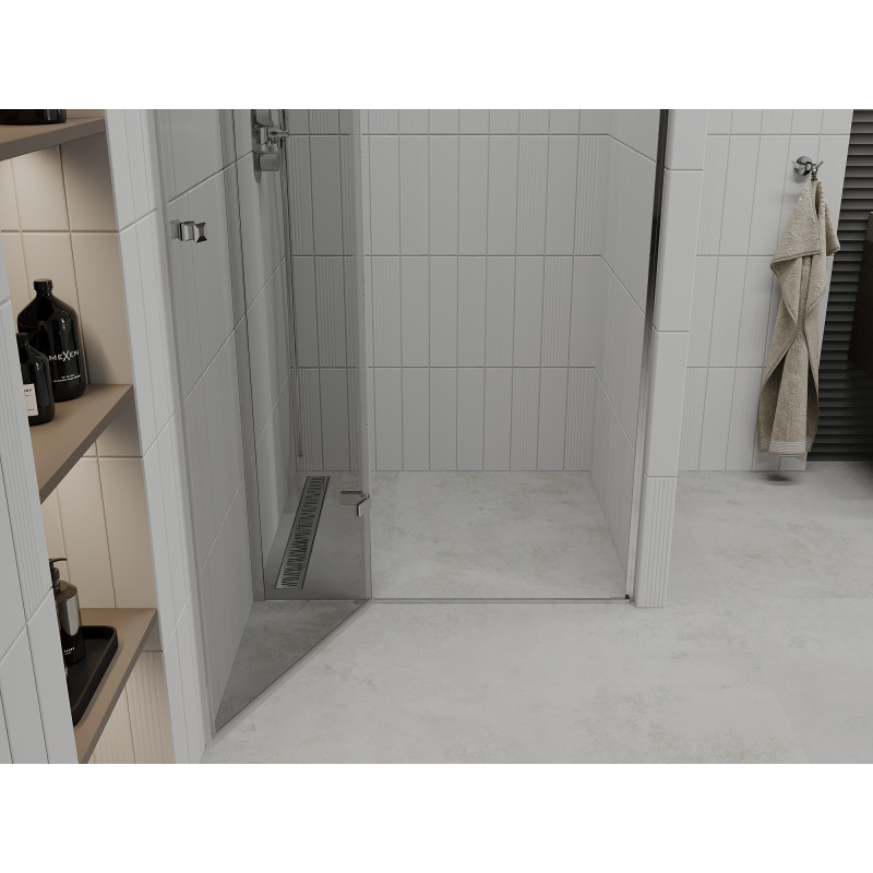 Mexen Roma sprchové dveře otevíratelné 85 cm, transparentní, chrom - 854-085-000-01-00