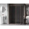 Mexen Kioto-F sprchová zástěna Walk-in s rámovým 150 x 85 cm, transparentní 8 mm, kartáčovaná měď - 800-150-202-04-65-085