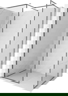 Mexen Kioto-F sprchová stěna Walk-in s rámem 155 x 80 cm, transparentní 8 mm, kartáčovaná gun gray - 800-155-202-04-66-080