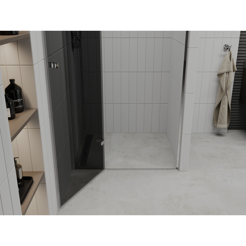 Mexen Roma otevírací sprchové dveře 70 cm, grafit, chrom - 854-070-000-01-40