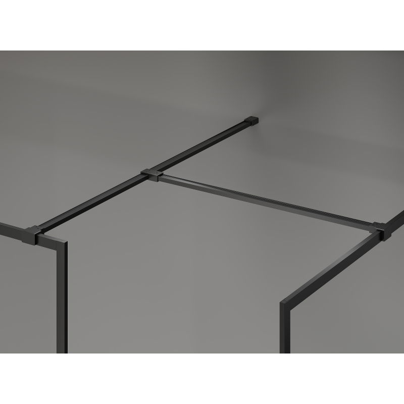 Mexen Kioto-F sprchová stěna Walk-in s rámem 110 x 90 cm, transparentní 8 mm, černá - 800-110-202-04-70-090