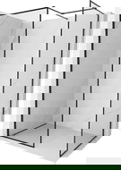 Mexen Kioto-F sprchová stěna Walk-in s rámem 130 x 95 cm, průhledná 8 mm, černá - 800-130-202-04-70-095
