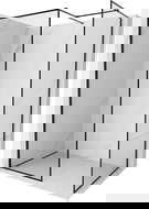 Mexen Kioto-F sprchová stěna Walk-in s rámem 130 x 115 cm, transparentní 8 mm, černá - 800-130-202-04-70-115
