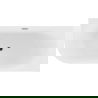 Mexen Gia volně stojící rohová vanička rýhovaná pravá 150 x 75 cm, bílý lesk, černý přepad - 52701507500P-70