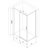 Mexen Exo-R otočná sprchová kabina 125 x 85 cm, transparentní, zlatá - 819-125-085-50-00