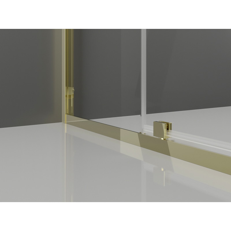 Mexen Exo sprchový kout s otevíracími dveřmi 150 x 85 cm, průhledný, zlatý - 819-150-085-50-00