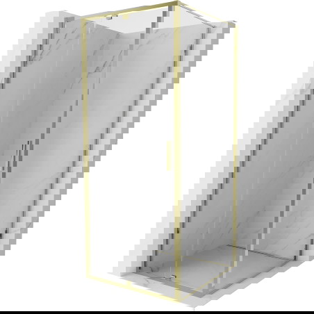 Mexen Exo sprchový kout otočný 95 x 95 cm, transparentní, zlatý - 819-095-095-50-00