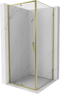 Mexen Exo-R sprchový kout otočný 95 x 95 cm, transparentní, zlatý - 819-095-095-50-00