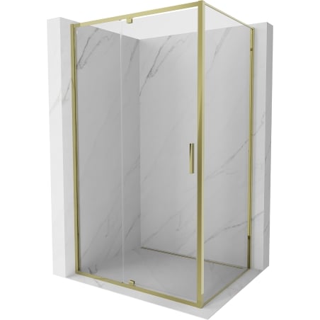 Mexen Exo-R sklopná sprchová kabina 140 x 95 cm, průhledná, zlatá - 819-140-095-50-00