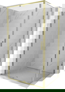 Mexen Exo sprchový kout 120 x 100 cm, průhledný, zlatý - 819-120-100-50-00