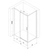 Mexen Exo-R sprchový kout s otevíráním 135 x 100 cm, transparentní, zlatý - 819-135-100-50-00
