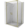 Mexen Exo-BR Duo sprchový kout otevírací 70 x 85 cm, transparentní, zlatý - 8182-070-085-50-00