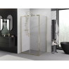 Mexen Exo-BR Duo sprchový kout otevírací 70 x 85 cm, transparentní, zlatý - 8182-070-085-50-00