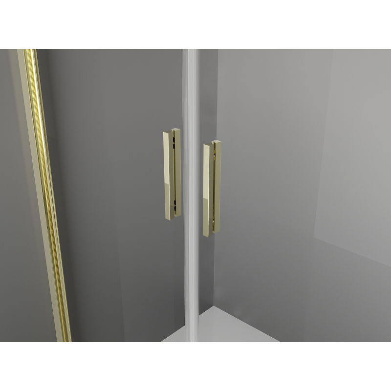 Mexen Exo sprchový kout otevírací 100 x 95 cm, transparentní, zlatý - 8182-100-095-50-00