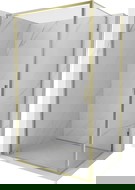 Mexen Exo sprchový kout s výklopnými dveřmi 90 x 75 cm, transparentní, zlatý - 8181-090-075-50-00