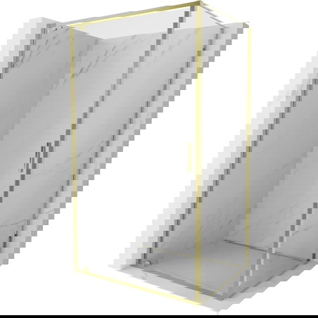 Mexen Exo sprchový kout otočný 70 x 80 cm, transparentní, zlatý - 8181-070-080-50-00