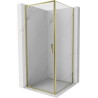 Mexen Exo-BR sprchový kout otevírací 80 x 80 cm, transparentní, zlatý - 8181-080-080-50-00