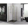 Mexen Exo-BR sprchový kout otevírací 80 x 80 cm, transparentní, zlatý - 8181-080-080-50-00