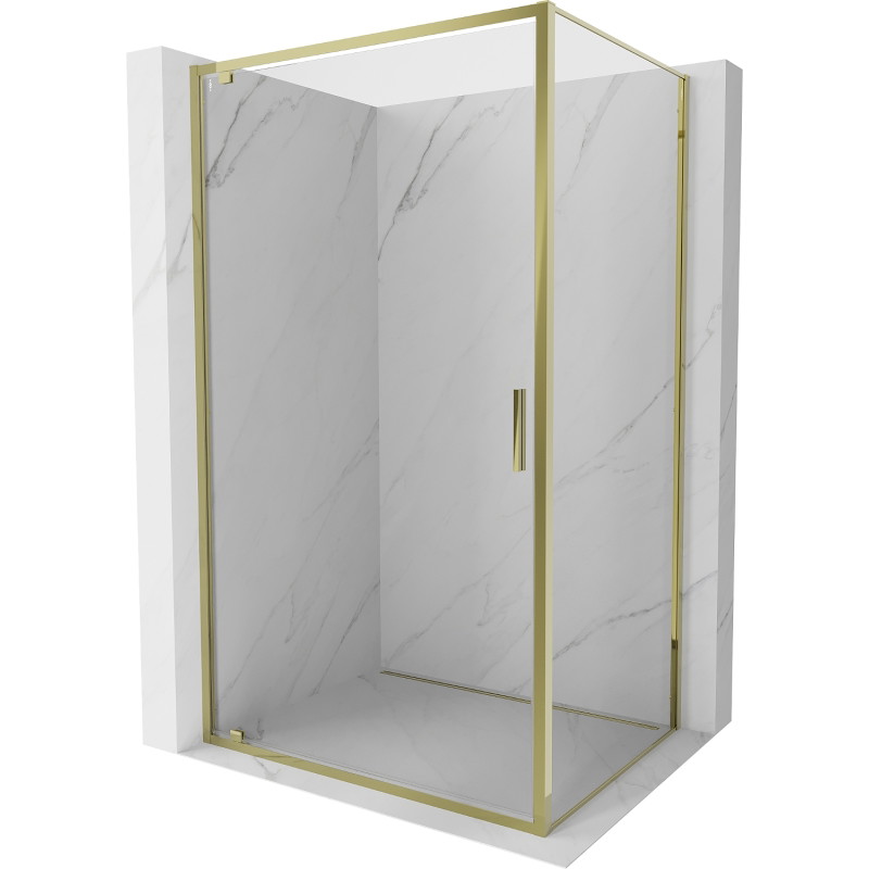 Mexen Exo-BR sprchový kout otevírací 70 x 85 cm, transparentní, zlatý - 8181-070-085-50-00