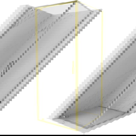 Mexen Exo sprchový kout otočný 95 x 95 cm, transparentní, zlatý - 8181-095-095-50-00