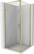 Mexen Exo sprchový kout otočný 95 x 95 cm, transparentní, zlatý - 8181-095-095-50-00