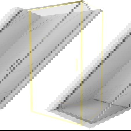 Mexen Exo sprchový kout s křídlovými dveřmi 70 x 90 cm, transparentní, zlatá - 817-070-090-50-00