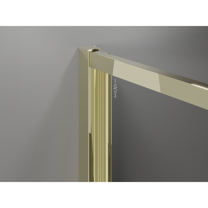 Mexen Exo-F skládací sprchový kout 80 x 70 cm, transparentní, zlatý - 816-080-070-50-00