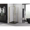 Mexen Exo-F Skládací sprchový kout 80 x 80 cm, transparentní, zlatý - 816-080-080-50-00