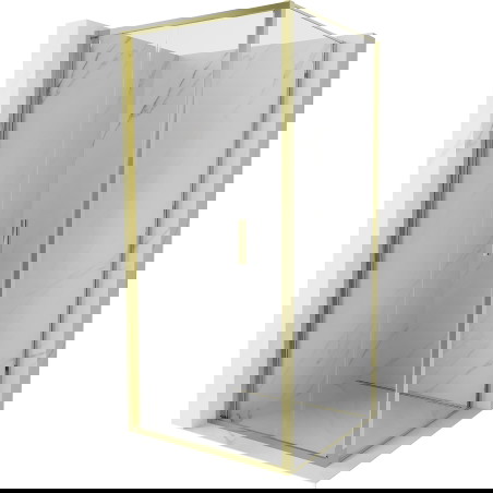 Mexen Exo skládací sprchový kout 85 x 85 cm, čirý, zlatý - 816-085-085-50-00