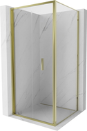 Mexen Exo skládací sprchový kout 85 x 85 cm, čirý, zlatý - 816-085-085-50-00
