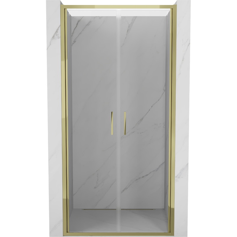 Mexen Exo-B Duo dvojité sprchové dveře 70 cm, průhledné, zlaté - 814-070-000-50-00