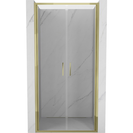 Mexen Exo-B Duo dvojité sprchové dveře 70 cm, průhledné, zlaté - 814-070-000-50-00