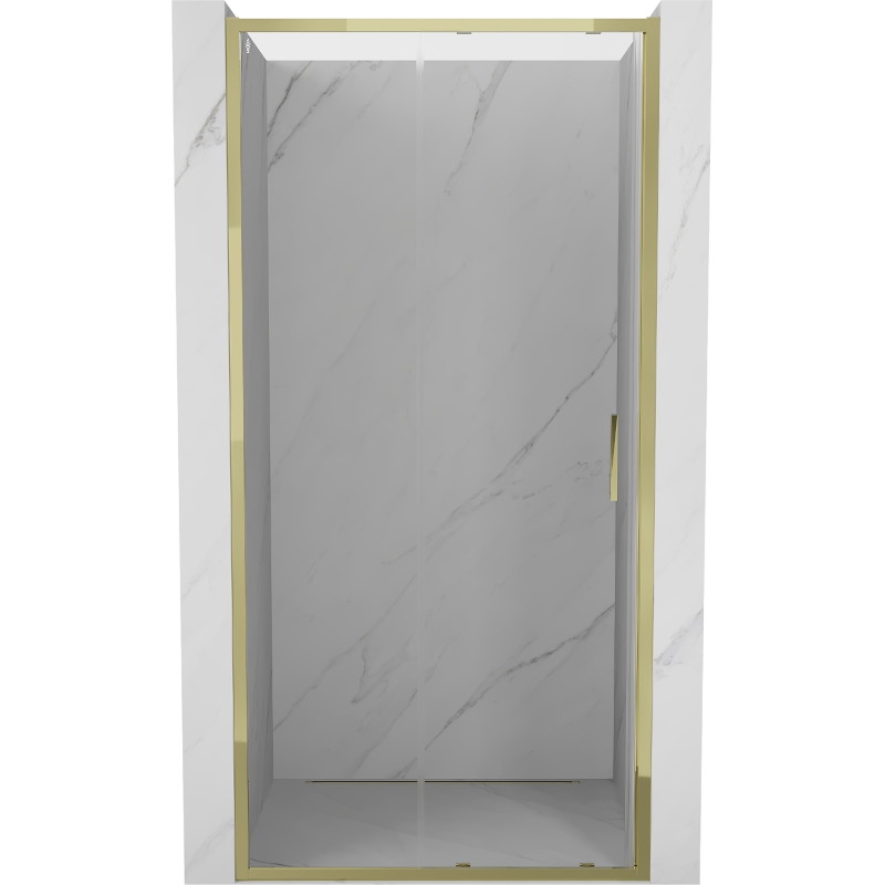 Mexen Exo-S posuvné sprchové dveře 90 cm, transparentní, zlaté - 8151-090-000-50-00
