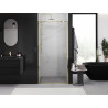 Mexen Exo-S posuvné sprchové dveře 125 cm, průhledné, zlaté - 8151-125-000-50-00