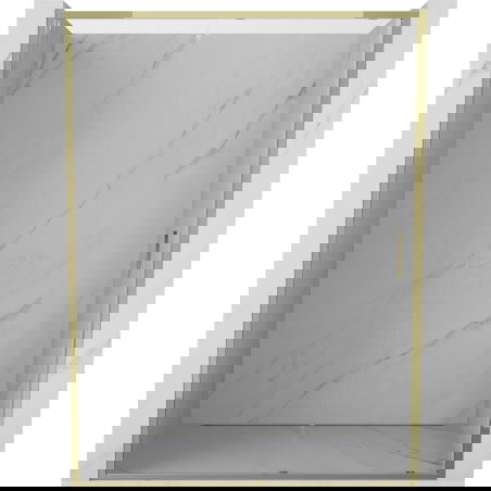 Mexen Exo sprchové dveře posuvné 130 cm, průhledné, zlaté - 8151-130-000-50-00