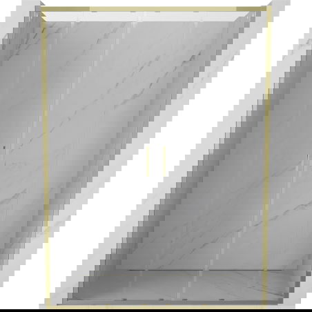 Mexen Exo sprchové dveře dvojité posuvné 130 cm, průhledné, zlaté - 8152-130-000-50-00