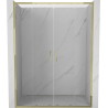 Mexen Exo-S Duo dvoukřídlé posuvné sprchové dveře 150 cm, transparentní, zlaté - 8152-150-000-50-00