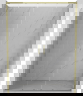 Mexen Exo sprchové dveře dvoukřídlé posuvné 150 cm, transparentní, zlaté - 8152-150-000-50-00