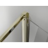 Mexen Exo-F skládací sprchové dveře 65 cm, transparentní, zlaté - 816-065-000-50-00