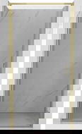 Mexen Exo sprchové dveře otevírací 75 cm, transparentní, zlaté - 817-075-000-50-00